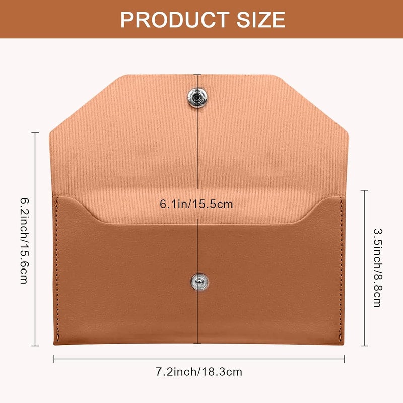 Nolcha Pu Leather Cash Envelope Wallet - Reusable Cash Stuffing Wallet for Men and Women -Brown - Image 2